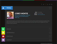 Tablet Screenshot of coreymontie.com